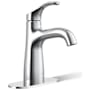 Kohler Simplice 1.0 GPM Single Hole Bathroom Faucet with Clicker Drain Assembly Polished Chrome