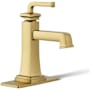 Kohler Riff 1.2 GPM Single Hole Bathroom Faucet Vibrant Brushed Moderne Brass