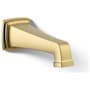 Kohler Riff 7-13/16" Tub Spout Vibrant Brushed Moderne Brass