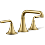 Kohler Tone 0.5 GPM Deck Mounted Bathroom Faucet Vibrant Brushed Moderne Brass