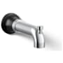 Kohler Tone 6-9/16" Integrated Diverter Tub Spout Polished Chrome With Matte Black