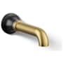 Kohler Tone 7-7/16" Tub Spout Matte Black with Moderne Brass