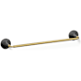 Kohler Tone 18" Towel Bar Matte Black with Moderne Brass