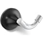 Kohler Tone Single Robe Hook Polished Chrome With Matte Black