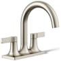 Kohler Venza 0.5 GPM Widespread Bathroom Faucet Vibrant Brushed Nickel