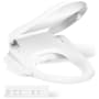 Kohler PureWash E725 Elongated Bidet Seat with Remote Control, Quiet-Close, Grip-Tight Bumpers, and Quick-Release White