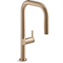 Kohler Components 1.5 GPM Single Hole Pre-Rinse Pull Down Kitchen Faucet Vibrant Brushed Bronze