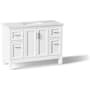 Kohler Quo 48" Free Standing Single Basin Vanity Set with Cabinet and Quartz Vanity Top White