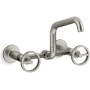 Kohler Billet 1.5 GPM Wall Mounted Widespread Bridge Kitchen Faucet Vibrant Stainless
