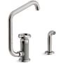 Kohler Billet 1.5 GPM Single Hole Kitchen Faucet - Includes Side Spray and SoftRinse Spray Function Vibrant Titanium
