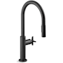 Kohler Billet 1.5 GPM Single Hole Pull Down Kitchen Faucet Matte Black