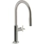 Kohler Billet 1.5 GPM Single Hole Pull Down Kitchen Faucet Vibrant Stainless