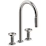 Kohler Billet 1.5 GPM Widespread Pull Down Kitchen Faucet - Includes Escutcheon Vibrant Titanium