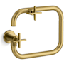 Kohler Billet 3.2 GPM Wall Mounted Single Hole Pot Filler with Dual Cross Handles Vibrant Brushed Moderne Brass