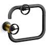 Matte Black with Brushed Moderne Brass