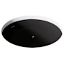 Kohler 16-1/8" Circular Vitreous China Undermount Bathroom Sink Black Black