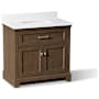 Kohler Charlemont 36" Free Standing Vanity Set with Cabinet and Stone Composite Vanity Top Draper Oak
