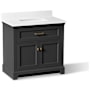 Kohler Charlemont 36" Free Standing Vanity Set with Cabinet and Stone Composite Vanity Top Ferrous Grey