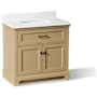 Kohler Charlemont 36" Free Standing Vanity Set with Cabinet and Stone Composite Vanity Top Light Oak