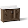 Kohler Charlemont 48" Free Standing Vanity Set with Cabinet and Quartz Vanity Top Draper Oak