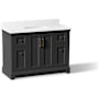 Kohler Charlemont 48" Free Standing Vanity Set with Cabinet and Quartz Vanity Top Ferrous Grey