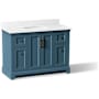 Kohler Charlemont 48" Free Standing Vanity Set with Cabinet and Quartz Vanity Top Tidal Blue