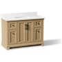 Kohler Charlemont 48" Free Standing Vanity Set with Cabinet and Quartz Vanity Top Light Oak