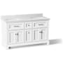 Kohler Charlemont 60" Free Standing Vanity Set with Cabinet and Stone Composite Vanity Top White
