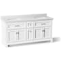 Kohler Charlemont 72" Free Standing Vanity Set with Cabinet and Quartz Vanity Top White