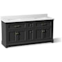 Kohler Charlemont 72" Free Standing Vanity Set with Cabinet and Quartz Vanity Top Ferrous Grey
