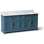 Kohler Charlemont 72" Free Standing Vanity Set with Cabinet and Quartz Vanity Top Tidal Blue