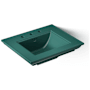 Kohler Memoirs Stately 24-1/2" Fireclay Pedestal Sink with Overflow and 3 Faucet Holes at 8" Centers Teal