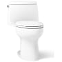 Kohler Santa Rosa One-Piece Compact Elongated 1.28 GPF Toilet with Revolution 360 Swirl Flushing Technology White