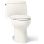 Kohler Santa Rosa One-Piece Compact Elongated 1.28 GPF Toilet with Revolution 360 Swirl Flushing Technology Biscuit