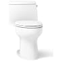 Kohler Santa Rosa One-piece Compact Elongated 1.28 GPF Toilet with Revolution 360 Swirl - Right Hand Flush White