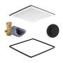 Kohler Real Rain Shower Only Trim Package with 2.5 GPM Multi Function Shower Head - Requires Volume Control for Water Flow White / Matte Black