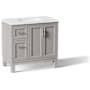 Kohler Quo 36" Free Standing Single Basin Vanity Set with Cabinet and Quartz Vanity Top Mohair Grey