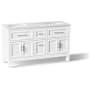 Kohler Quo 60" Free Standing Double Basin Vanity Set with Cabinet and Quartz Vanity Top White