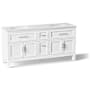Kohler Quo 72" Free Standing Double Basin Vanity Set with Cabinet and Quartz Vanity Top White