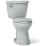 Kohler Cimarron 1.6 GPF Two Piece Elongated Chair Height Toilet with Left Hand Lever - Less Seat Ice Grey