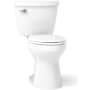 Kohler Cimarron 1.28 GPF Two Piece Elongated Toilet with Left Hand Lever - Less Seat White