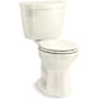 Kohler Cimarron 1.6 GPF Two Piece Round Toilet with Left Hand Lever - Less Seat Biscuit