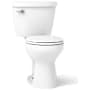 Kohler Cimarron 1.28 GPF Two-Piece Round-Front Comfort Height Toilet with Left Hand Trip Lever - Less Seat White