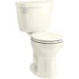 Kohler Cimarron 1.28 GPF Two-Piece Round-Front Comfort Height Toilet with Left Hand Trip Lever - Less Seat Biscuit