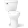 Kohler Cimarron 1.28 GPF Two Piece Round Toilet with Left Hand Lever - Less Seat White