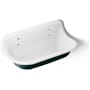 Kohler Brockway 36-1/8" Wall Mounted Single Basin Cast Iron Utility Sink Teal / White