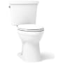 Kohler Kelston 1.28 GPF Two Piece Elongated Chair Height Toilet with Left Hand Lever - Less Seat White