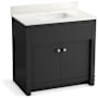 Kohler Alouette 37" Free Standing Single Basin Vanity Set with Cabinet and Quartz Vanity Top Dark Warm Grey