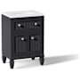 Kohler Hearthhaven 24" Free Standing Single Basin Vanity Set with Cabinet, and Quartz Vanity Top Slate Grey