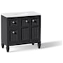 Kohler Hearthhaven 36" Free Standing Single Basin Vanity Set with Cabinet, and Quartz Vanity Top Slate Grey